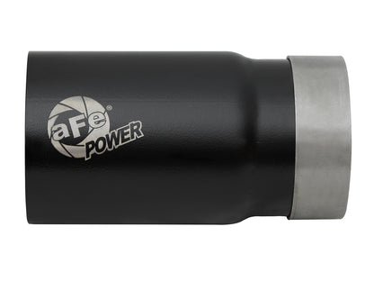 aFe MACH Force-Xp Stainless Steel Clamp-on Exhaust Tip Black Right Side Exit