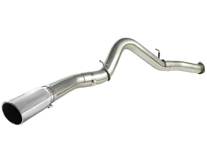 aFe Large Bore-HD 5 IN 409 Stainless Steel DPF-Back Exhaust System w/Polished Tip - Chevy/GMC 2007-2010 6.6L