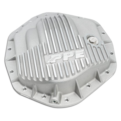 PPE Heavy Duty Cast Aluminum Rear Differential Cover GM/Ram 2500/3500 HD Raw PPE Diesel Silver