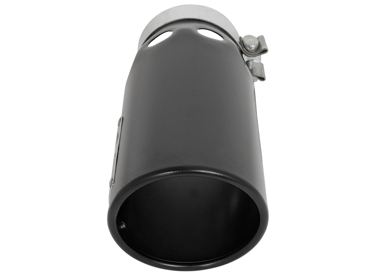 aFe MACH Force-Xp 409 Stainless Steel Clamp-on Exhaust Tip Black Right Side Exit - 49T40501-B121