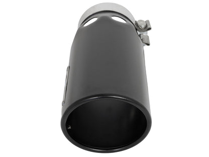 aFe MACH Force-Xp 409 Stainless Steel Clamp-on Exhaust Tip Black Right Side Exit - 49T40501-B121