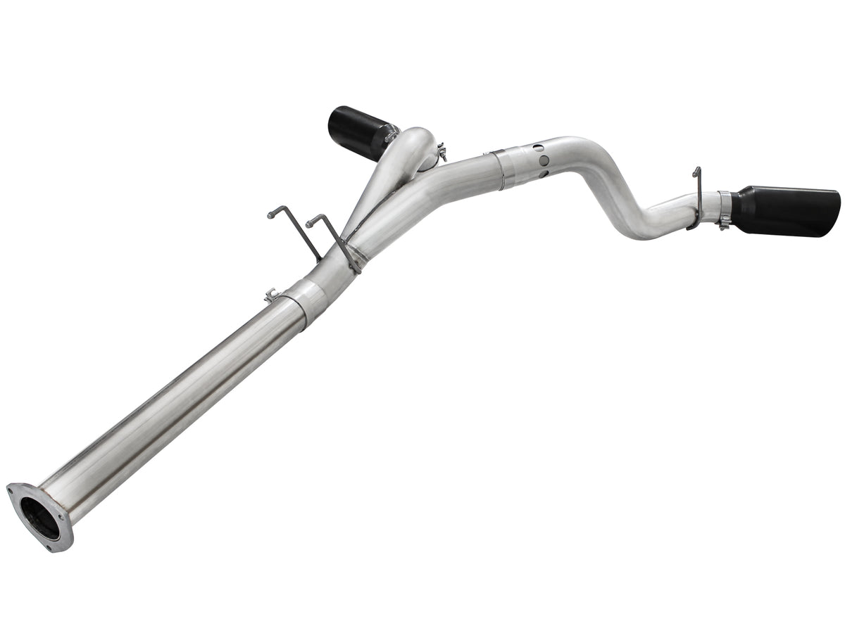 aFe ATLAS 4 IN Aluminized Steel DPF-Back Exhaust System w/Black Tip - Ford 2011-2014 6.7L