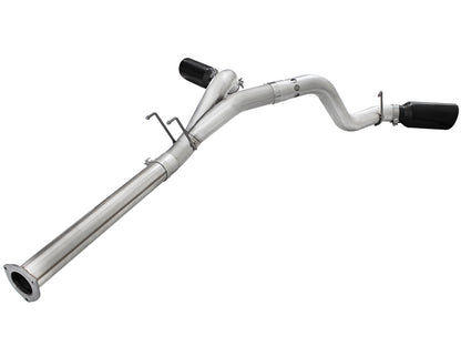 aFe ATLAS 4 IN Aluminized Steel DPF-Back Exhaust System w/Black Tip - Ford 2011-2014 6.7L