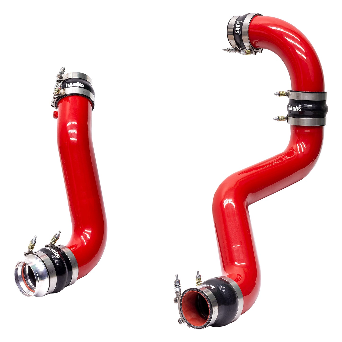 Banks Power Boost Tube Upgrade Kit Red powder-coated (Set) - Chevy/GMC 2017-2019 6.6L