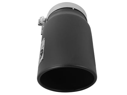aFe MACH Force-Xp 409 Stainless Steel Clamp-on Exhaust Tip Black - 49T50601-B12