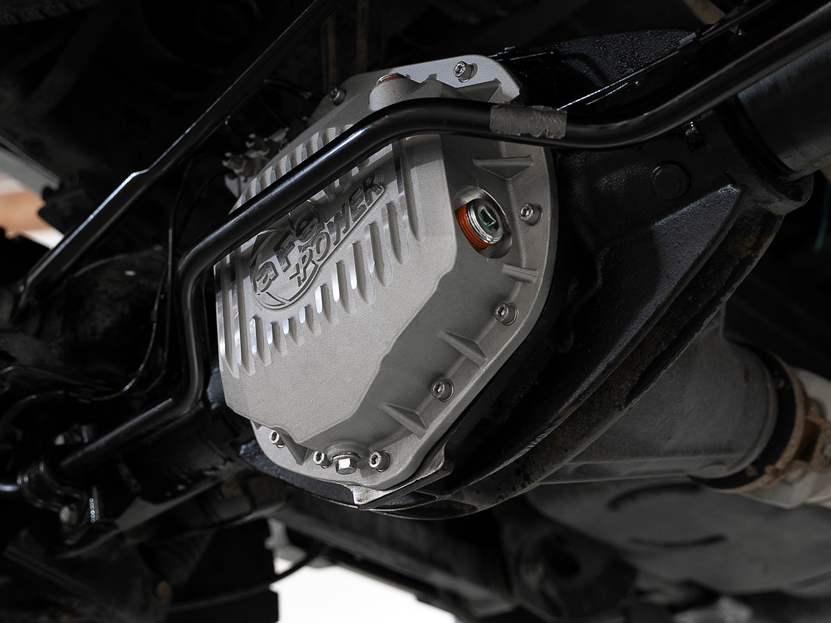 aFe Street Series Rear Differential Cover Raw w/ Machined Fins - Dodge/Ram 2003-2018