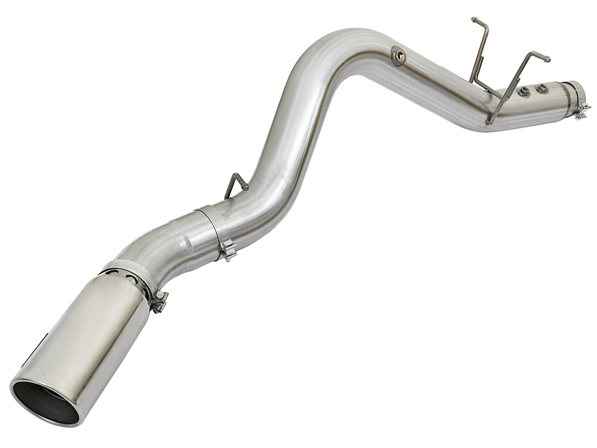 aFe ATLAS 4 IN Aluminized Steel DPF-Back Exhaust System w/ Polished Tip - Chevy/GMC 2017-2019 6.6L - 49-04085-P