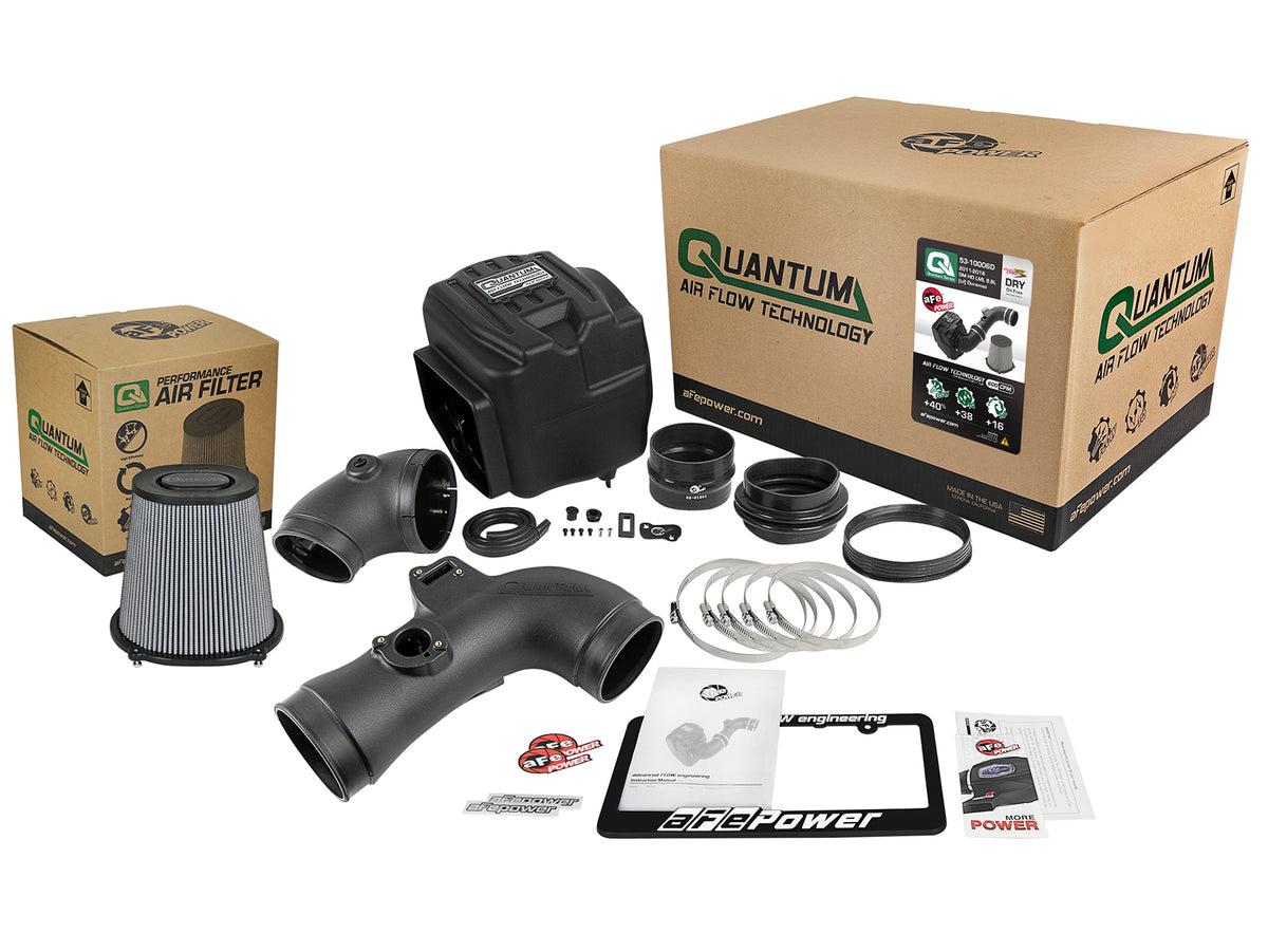 aFe QUANTUM Cold Air Intake System w/ Pro DRY S Filter - Chevy/GMC 2011-2016 6.6L