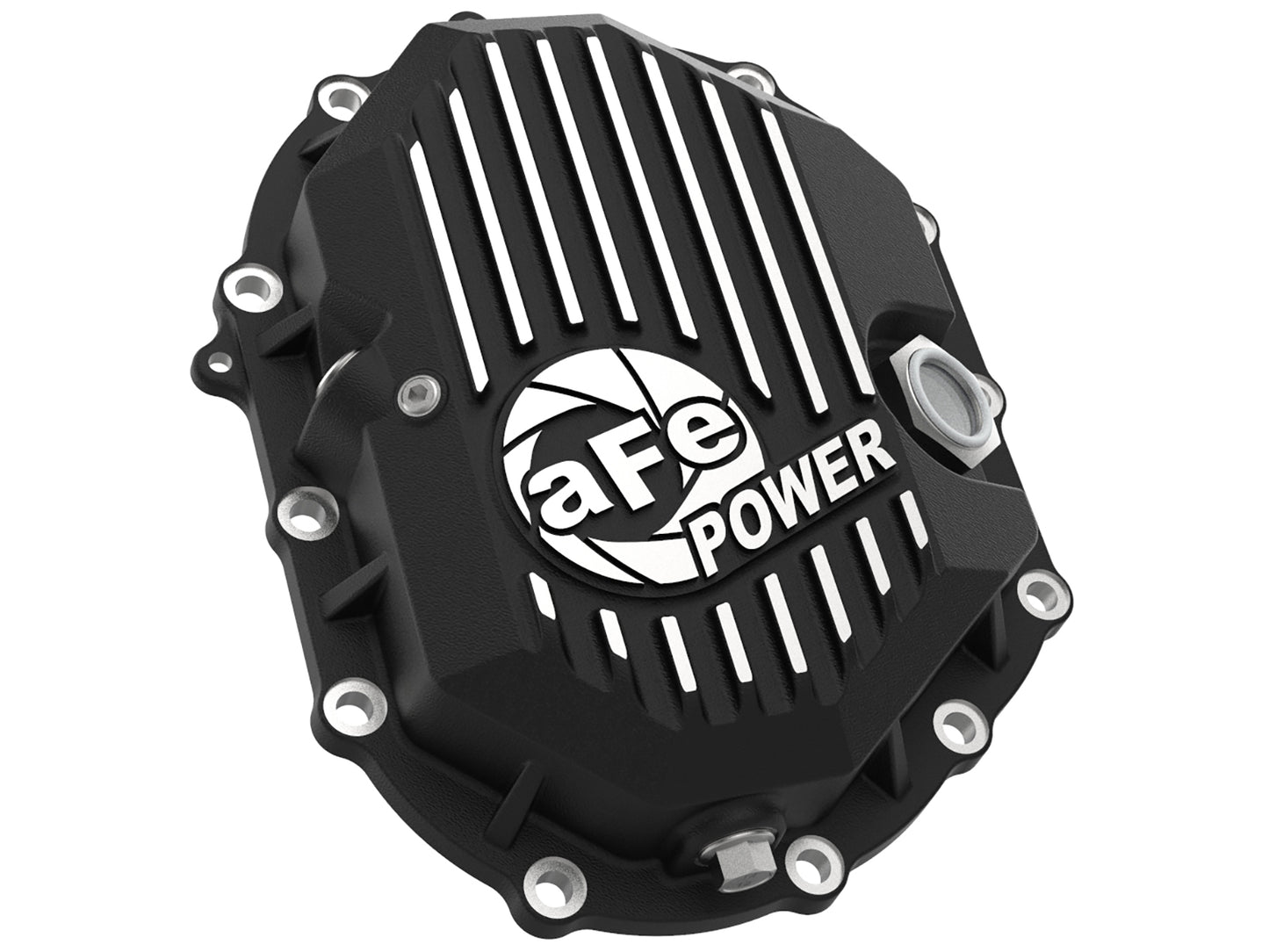 aFe Pro Series Front Differential Cover Black w/ Machined Fins - Chevy/GMC 2011-2020 6.0L/6.6L