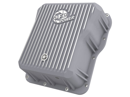 aFe Street Series Transmission Pan Raw w/ Machined Fins - Chevy/GMC 2001-2019 6.6L/8.1L
