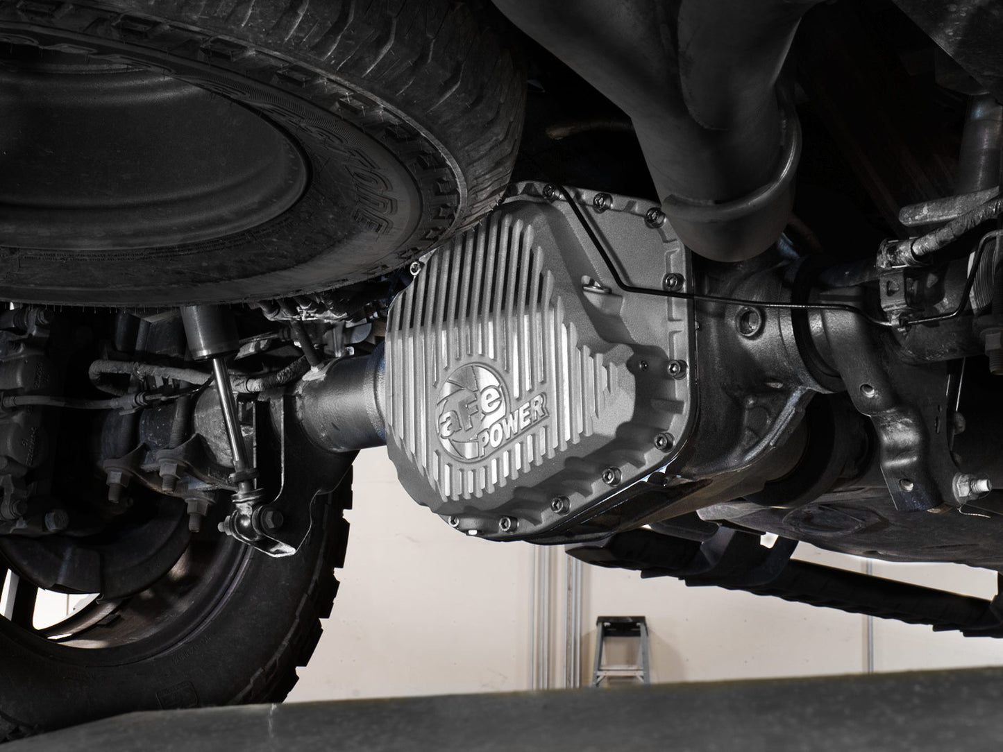 aFe Street Series Rear Differential Cover Raw w/ Machined Fins - Ford 2023-2026 6.7L/7.3L
