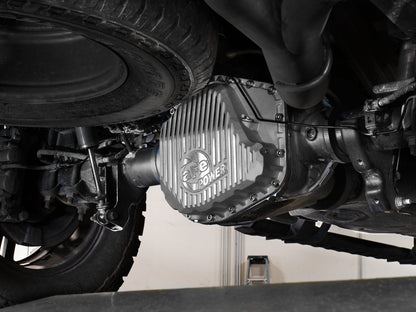aFe Street Series Rear Differential Cover Raw w/ Machined Fins - Ford 2023-2026 6.7L/7.3L