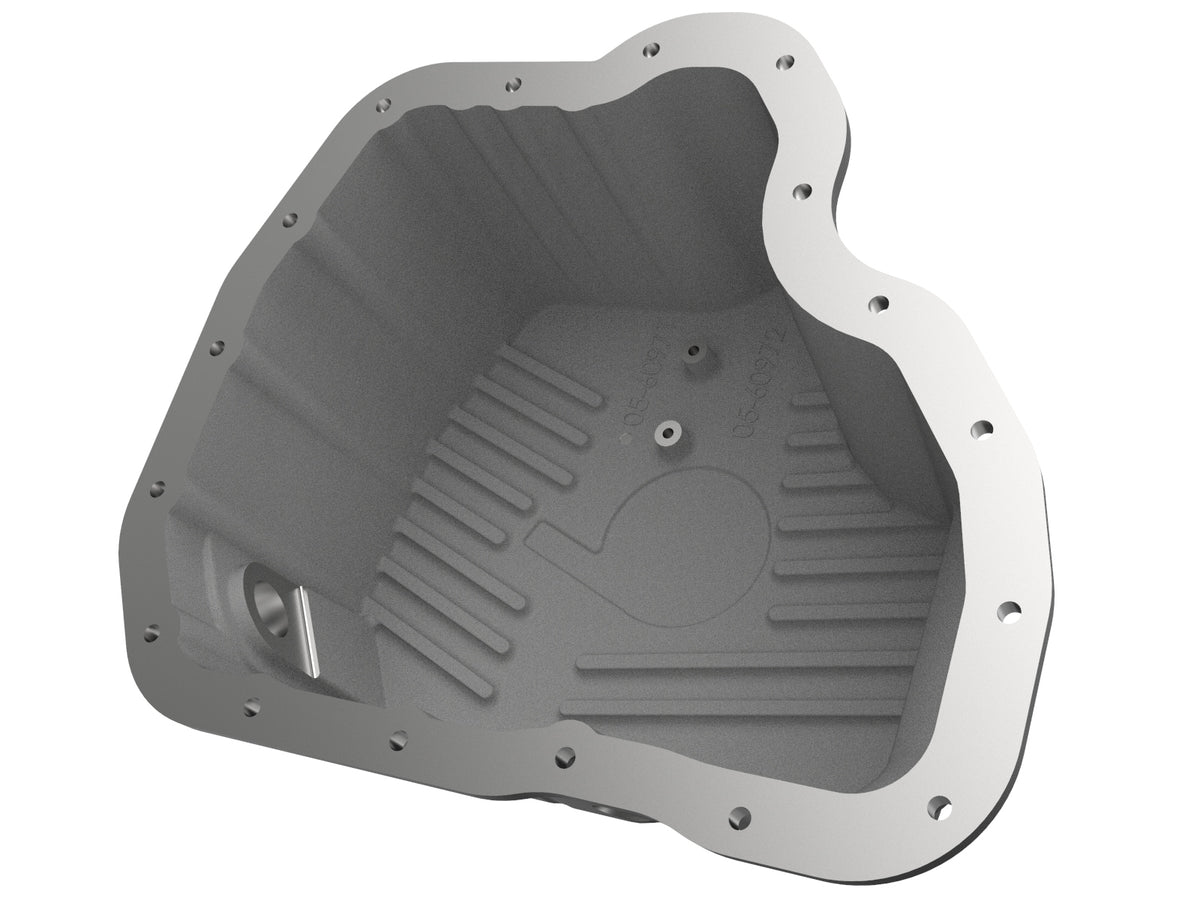 aFe Pro Series Engine Oil Pan Black w/ Machined Fins - Chevy/GMC 2001-2010 6.6L - Capacity 11, Height 5.96 in
