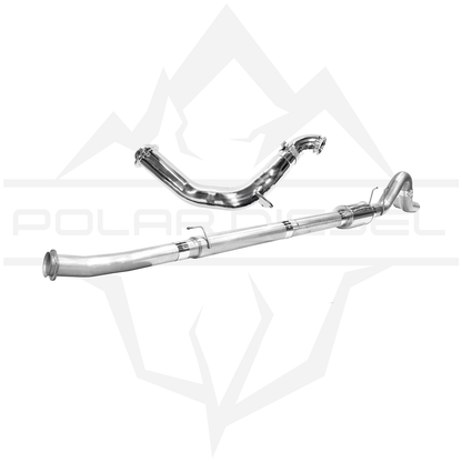 Polar 2023-2026 Ford Powerstroke 6.7L 304SS 5" Exhaust & Downpipe Package With Muffler