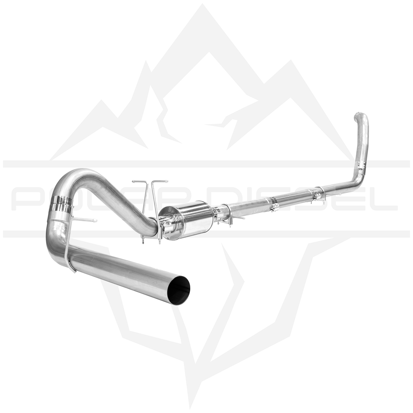 Polar 2003-2007 Ford Powerstroke 6.0L 4" Exhaust With Muffler