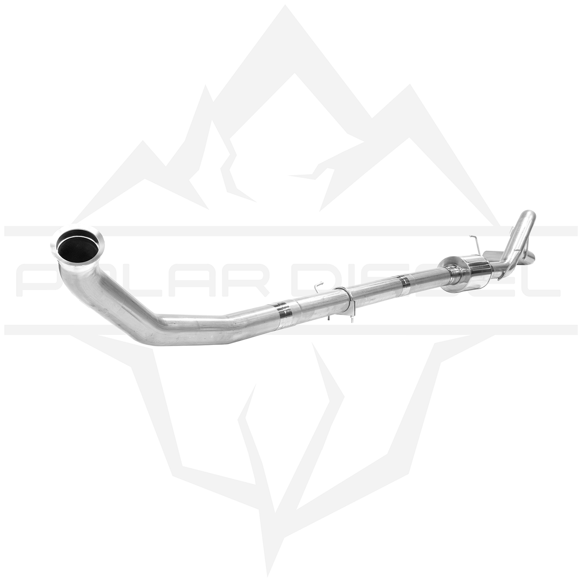 Polar 2007.5-2009 Cummins 6.7L 4" Exhaust With Muffler