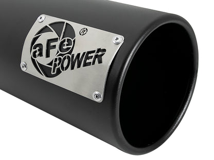 aFe SATURN 4S 409 Stainless Steel Clamp-on Exhaust Tip Black Right Side Exit