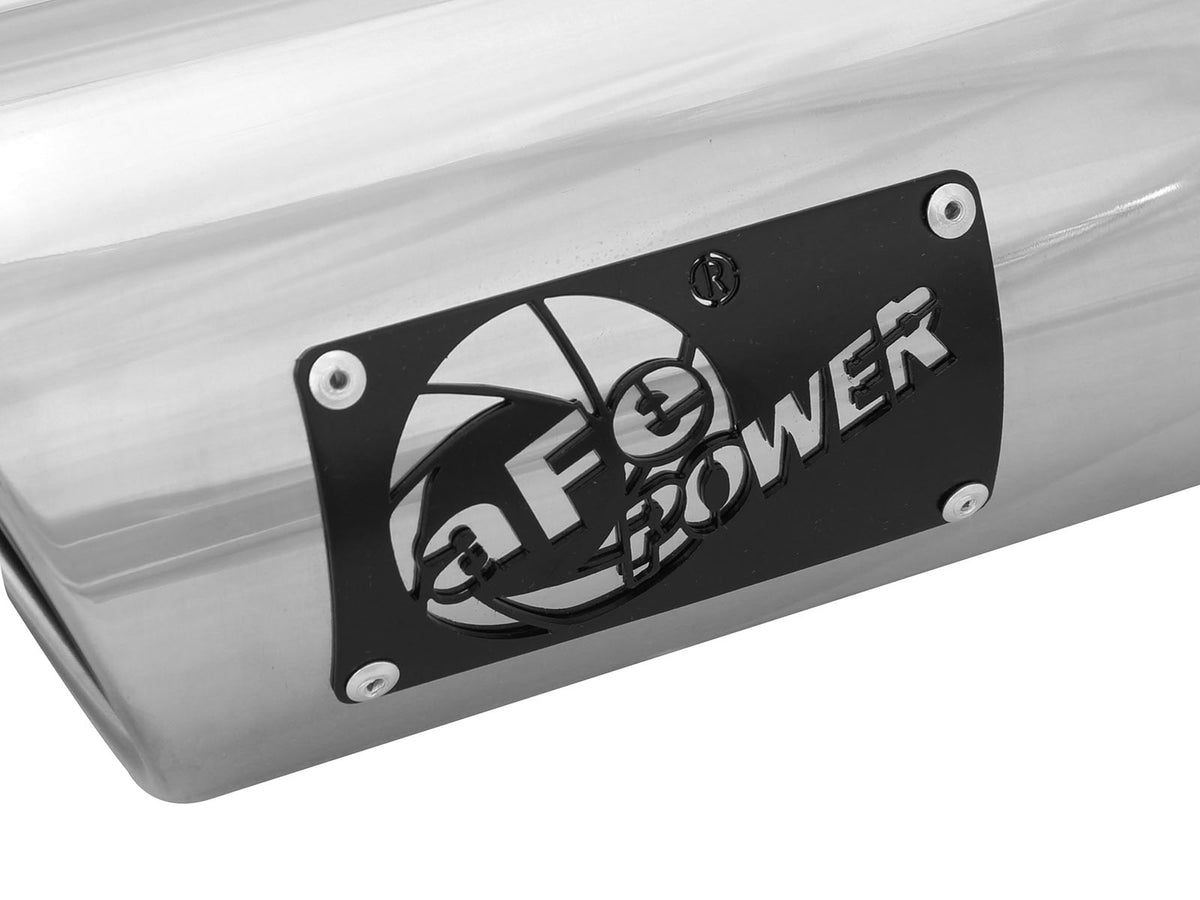 aFe MACH Force-Xp 304 Stainless Steel Clamp-on Exhaust Tip Polished Left Side Exit - 49T35452-P12