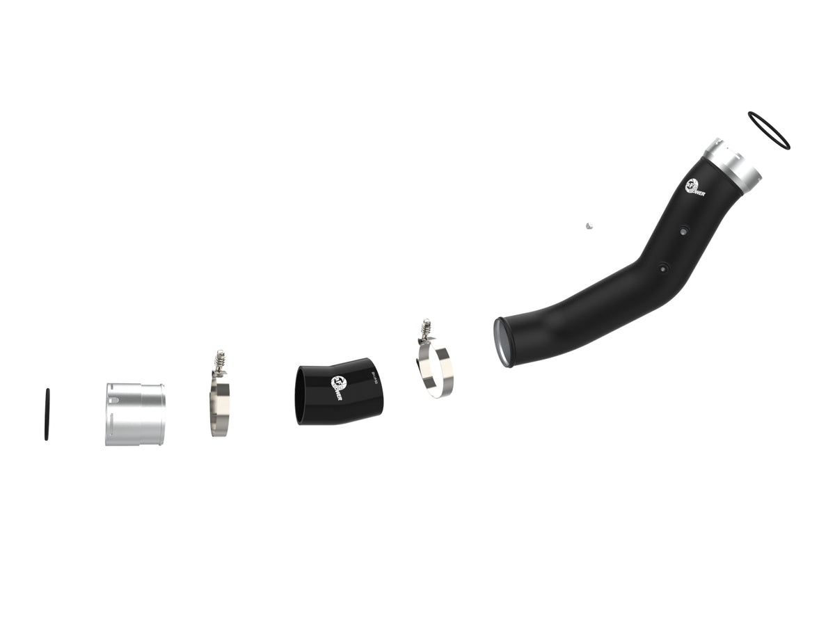 aFe BladeRunner 3-1/2 IN Aluminum Cold Charge Pipe Black - Chevy/GMC 2024-2026 6.6L