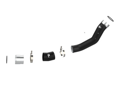 aFe BladeRunner 3-1/2 IN Aluminum Cold Charge Pipe Black - Chevy/GMC 2024-2026 6.6L