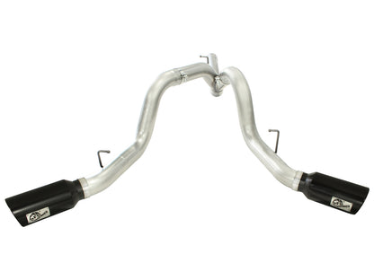 aFe ATLAS 4 IN Aluminized Steel DPF-Back Exhaust System w/Black Tip - Chevy/GMC 2011-2016 6.6L