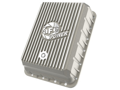 aFe Street Series Transmission Pan Raw w/ Machined Fins - Ram 2013-2024 6.7L