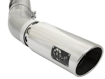 aFe ATLAS 4 IN Aluminized Steel DPF-Back Exhaust System w/ Polished Tip - Chevy/GMC 2017-2019 6.6L - 49-04085-P