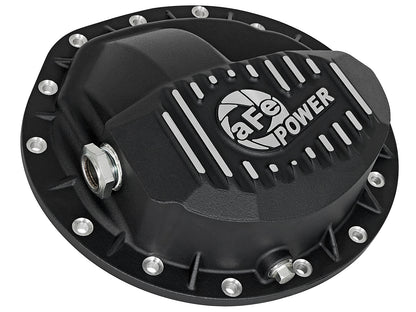 aFe Pro Series Front Differential Cover Black w/ Machined Fins - Dodge/Ram 2003-2013 5.9L/6.7L