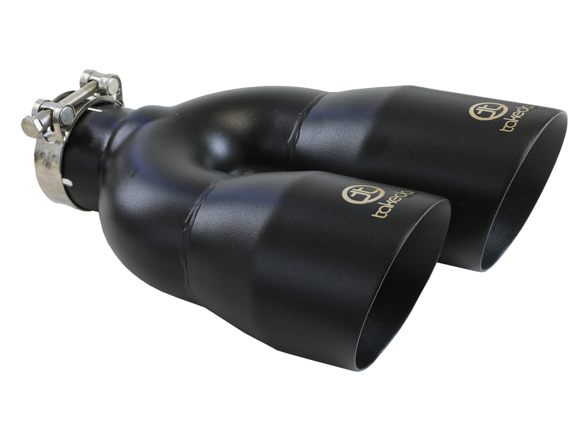 aFe Takeda 304 Stainless Steel Clamp-on Exhaust Tip Black - 49T25484-B122