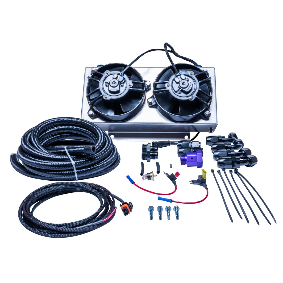 ATS Universal Transmission Cooler Kit, 19 Row w/ Dual Fan 1/2 Inch Lines