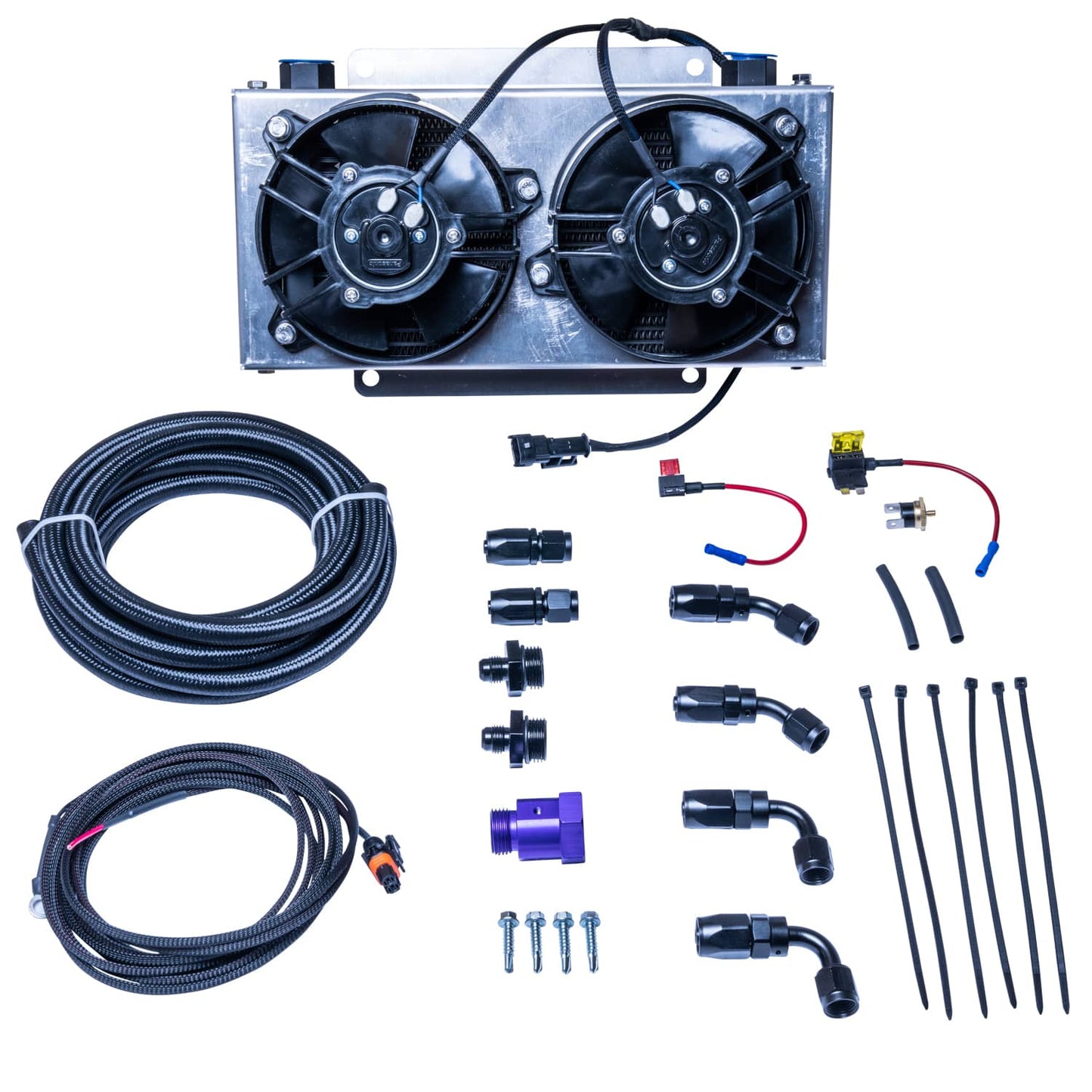 ATS Universal Transmission Cooler Kit, 19 Row w/ Dual Fan 3/8 Inch Lines