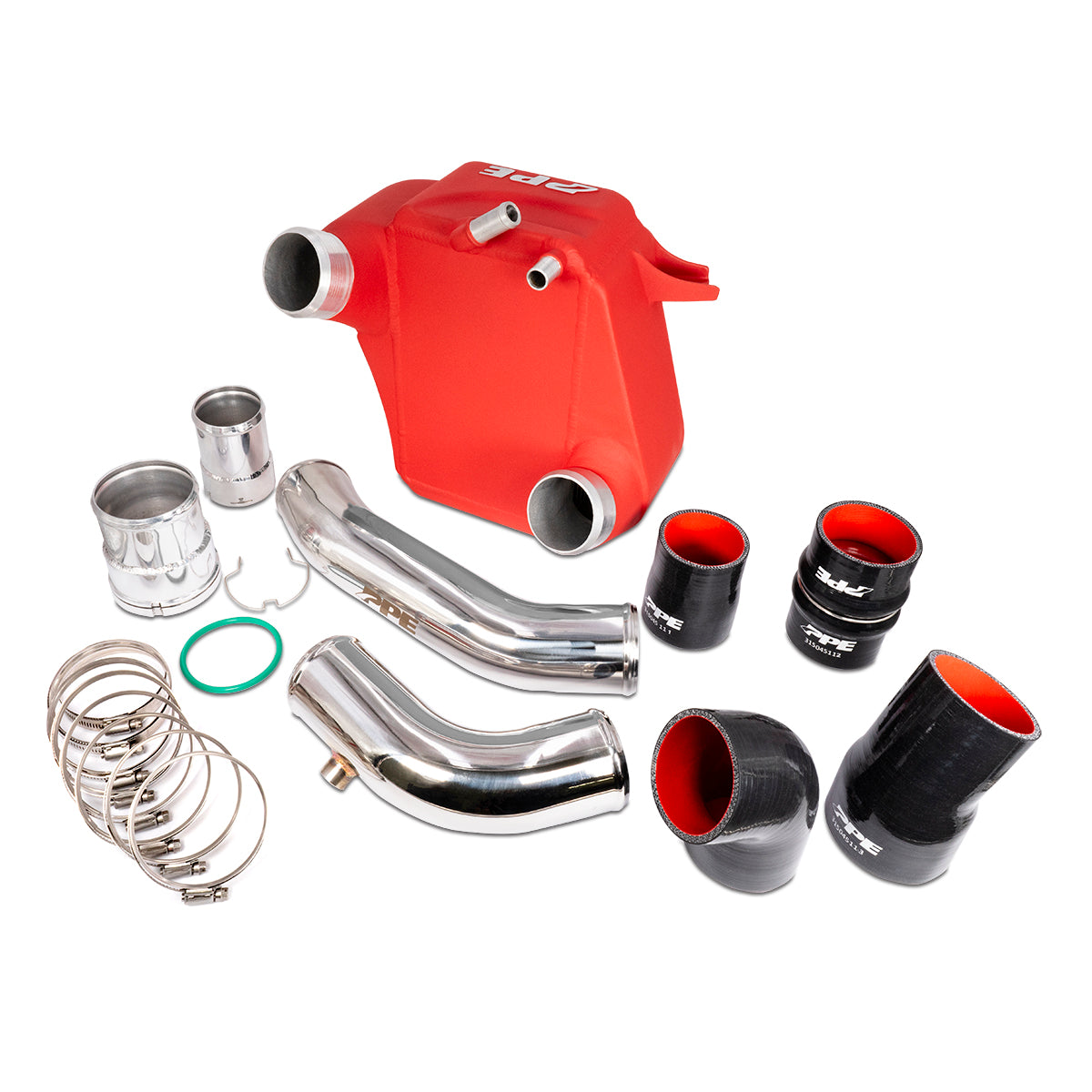 PPE 2011-2023 Ford 6.7L Air To Water Intercooler Kit Red PPE Performance