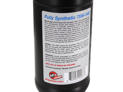 aFe Chemicals Pro GUARD D2 Synthetic Gear Oil 75W-140, 1 Qt.