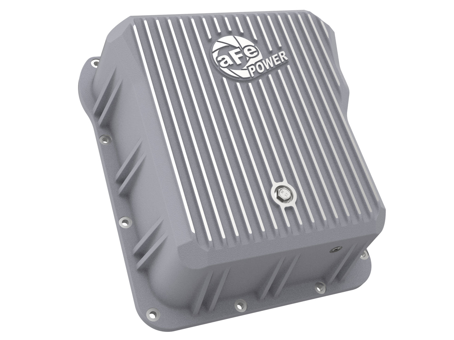 aFe Street Series Transmission Pan Raw w/ Machined Fins - Chevy/GMC 2001-2019 6.6L/8.1L