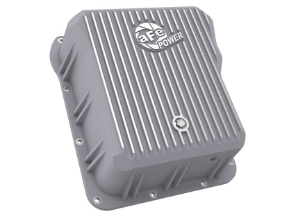 aFe Street Series Transmission Pan Raw w/ Machined Fins - Chevy/GMC 2001-2019 6.6L/8.1L