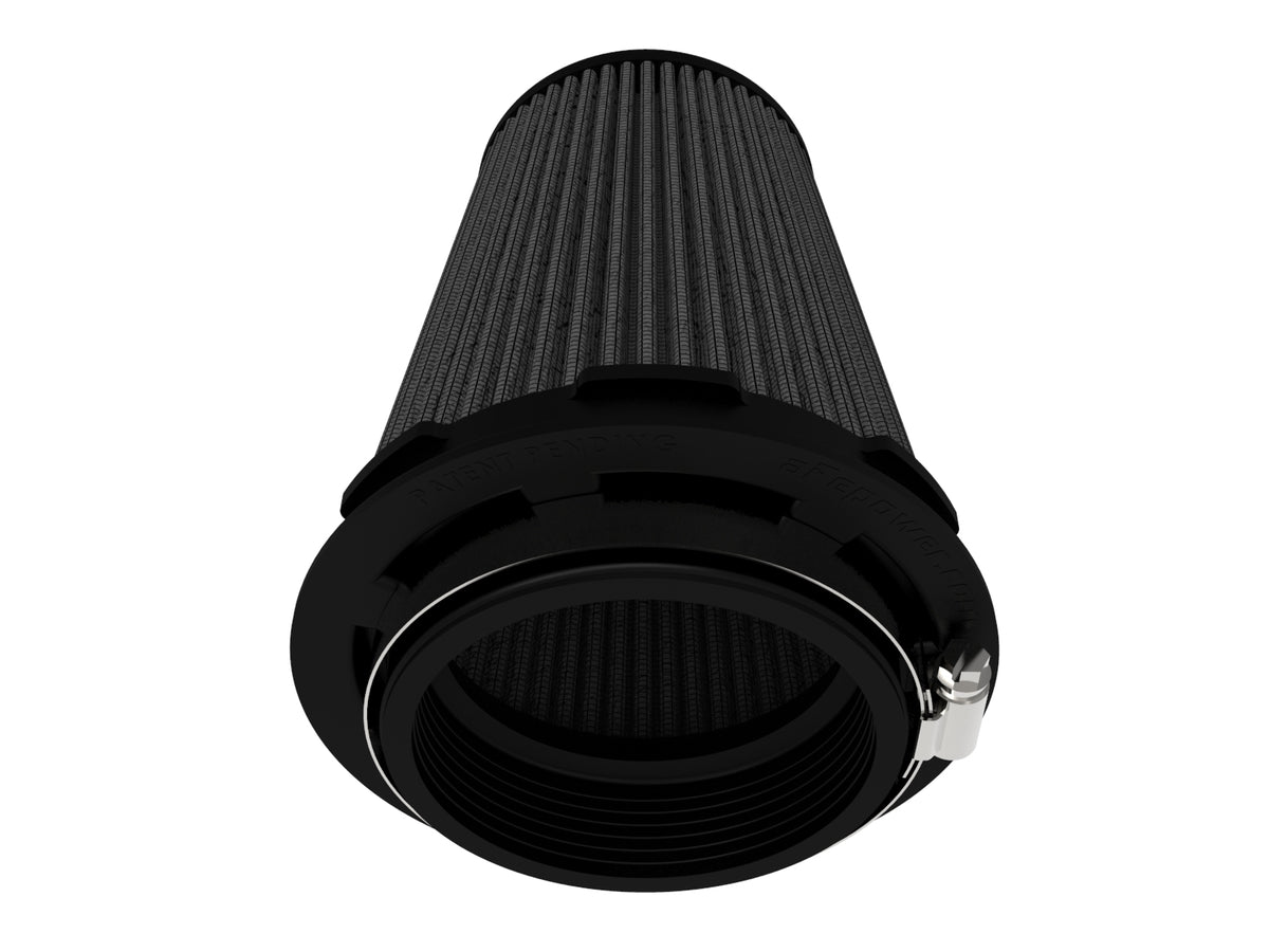 aFe Momentum Intake Replacement Air Filter w/ Black Pro 5R Media - Flange Inside Diameter 3.50 in, Base Diameter 5 in