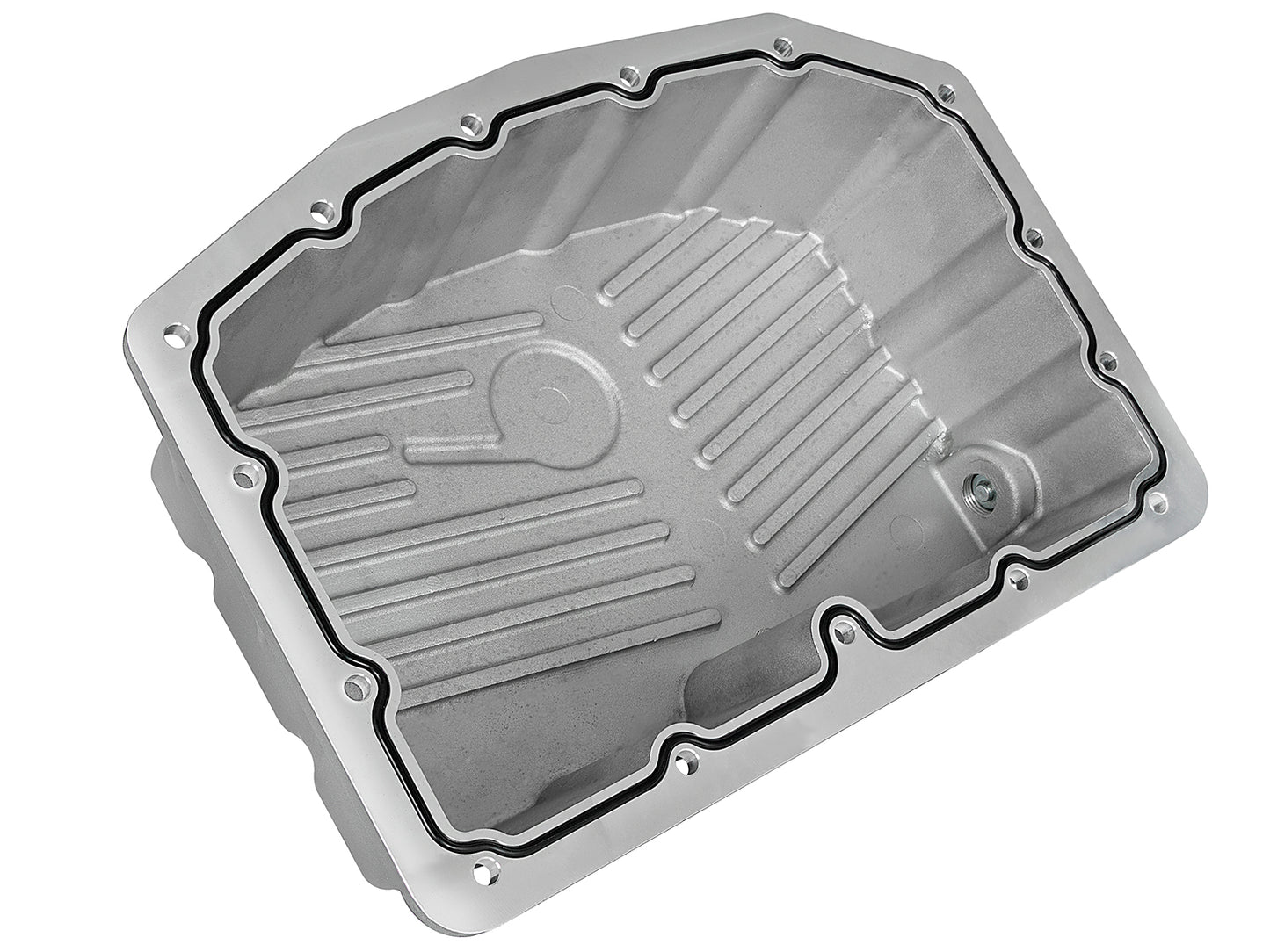 aFe Street Series Engine Oil Pan Raw w/ Machined Fins - Ford 2011-2026 6.7L