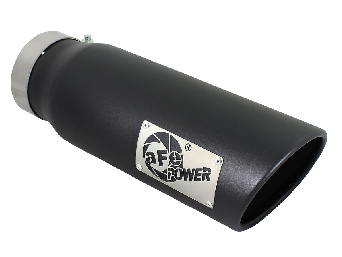 aFe MACH Force-Xp 409 Stainless Steel Clamp-on Exhaust Tip Black - 49T40501-B15