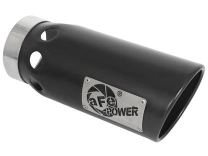 aFe Large Bore-HD 4 IN 409 Stainless Steel DPF-Back Exhaust System w/Black Tip - Chevy/GMC 2020-2026 6.6L