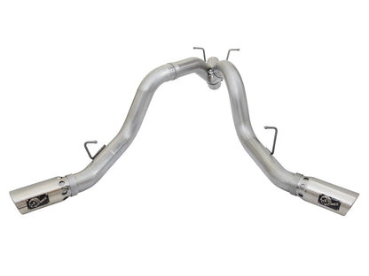 aFe ATLAS 4 IN Aluminized Steel DPF-Back Exhaust System w/ Polished Tip - Chevy/GMC 2017-2019 6.6L - 49-04086-P