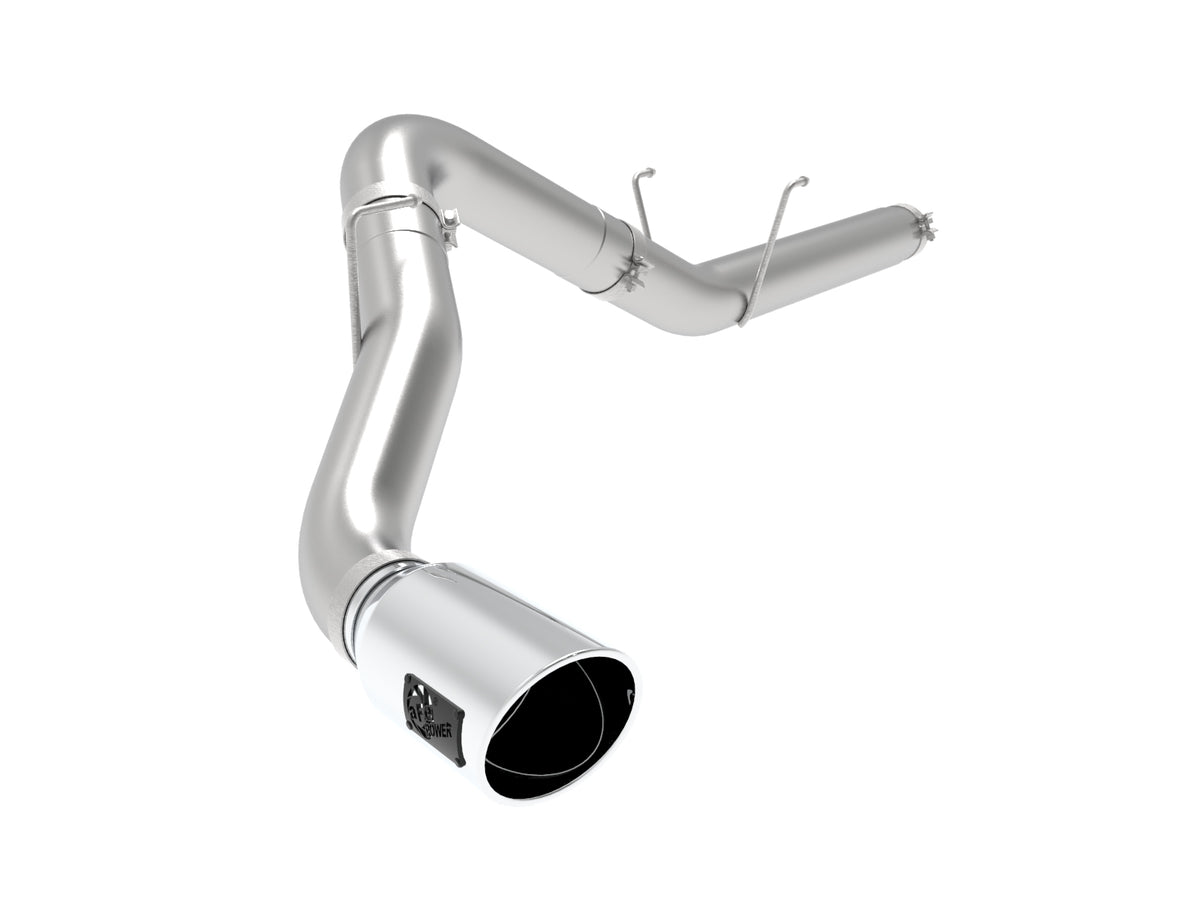 aFe ATLAS 5 IN Aluminized Steel DPF-Back Exhaust System w/Polished Tip - Ram 2019-2026 6.7L - 49-02075-P