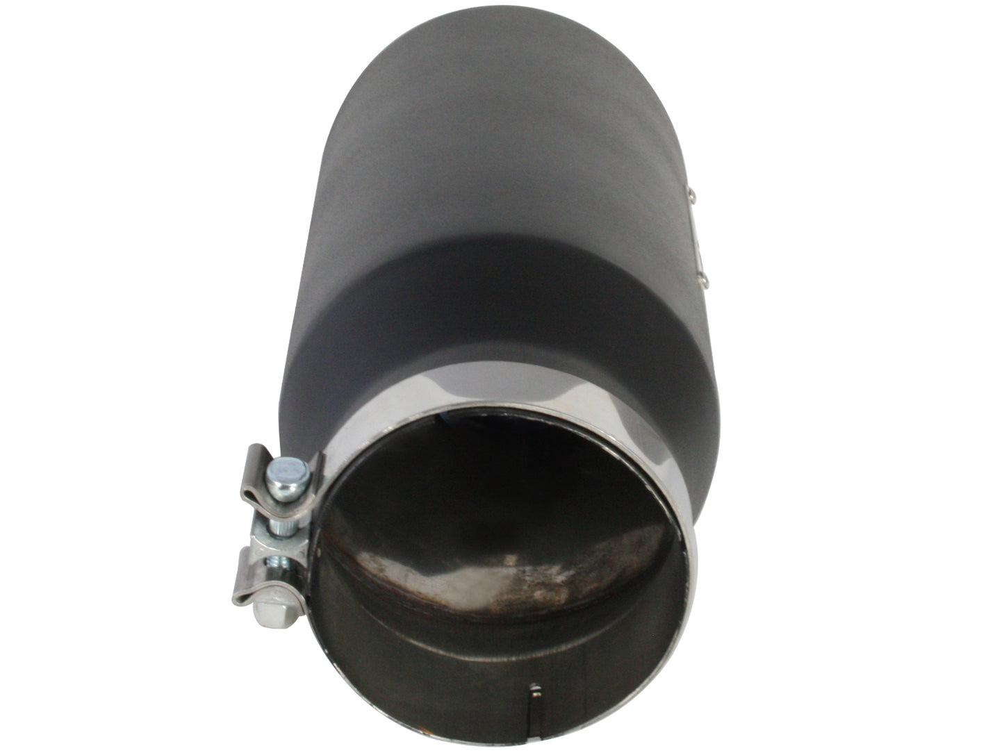 aFe MACH Force-Xp 409 Stainless Steel Clamp-on Exhaust Tip Black Right Side Exit - 49T50701-B15