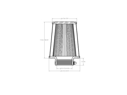 aFe Universal Clamp-On Air Filter w/ D2 Dura-Dry Media - 21-30018V