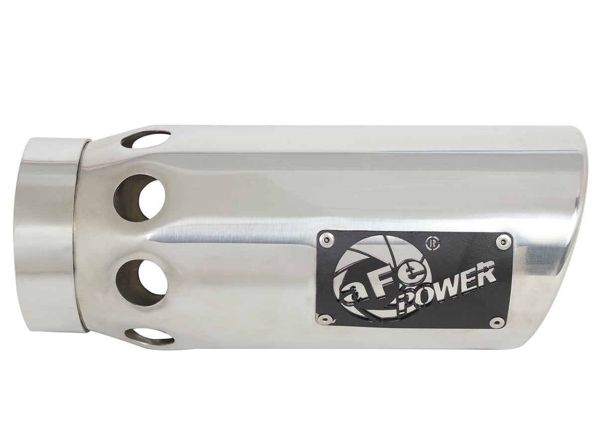 aFe MACH Force-Xp 304 Stainless Steel Intercooled Clamp-on Exhaust Tip Polished - 49T40501-P121