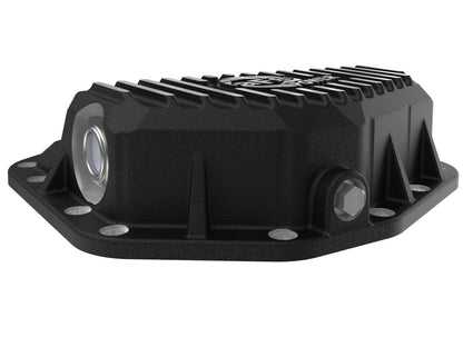 aFe Pro Series Front Differential Cover Black w/ Machined Fins - Ford 2023-2026 6.7L/7.3L