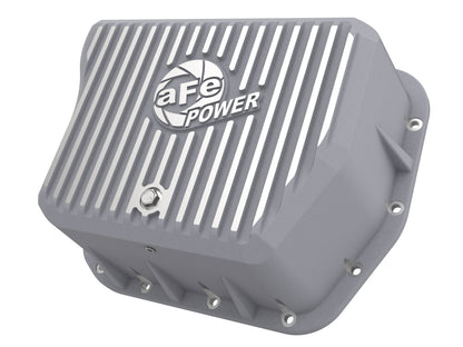 aFe Street Series Transmission Pan Raw w/ Machined Fins - Dodge 1994-2007 5.9L