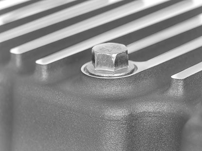 aFe Street Series Engine Oil Pan Raw w/ Machined Fins - Ford 2011-2026 6.7L