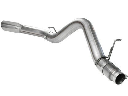 aFe Large Bore-HD 5 IN 409 Stainless Steel DPF-Back Exhaust System w/Polished Tip - Chevy/GMC 2011-2016 6.6L