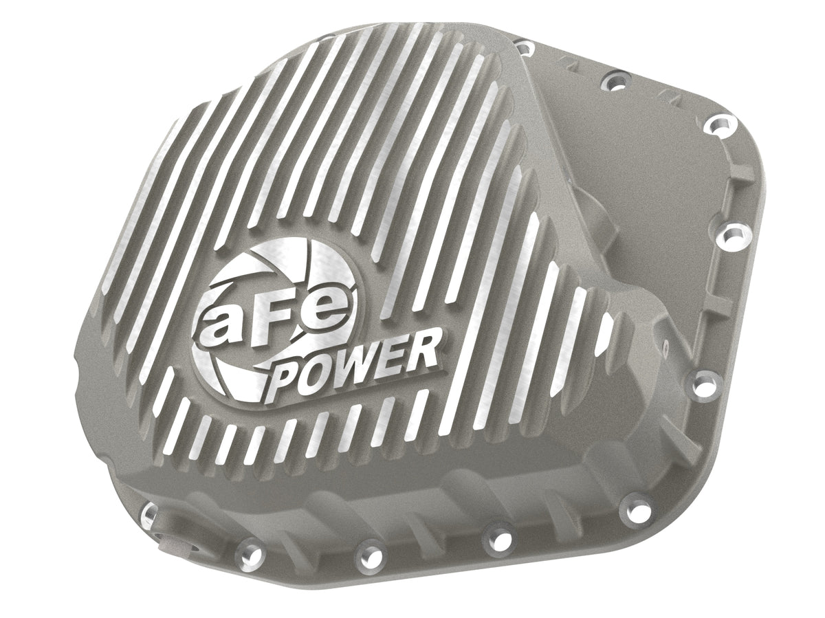 aFe Street Series Rear Differential Cover Raw w/ Machined Fins - Ford 2023-2026 6.7L/7.3L