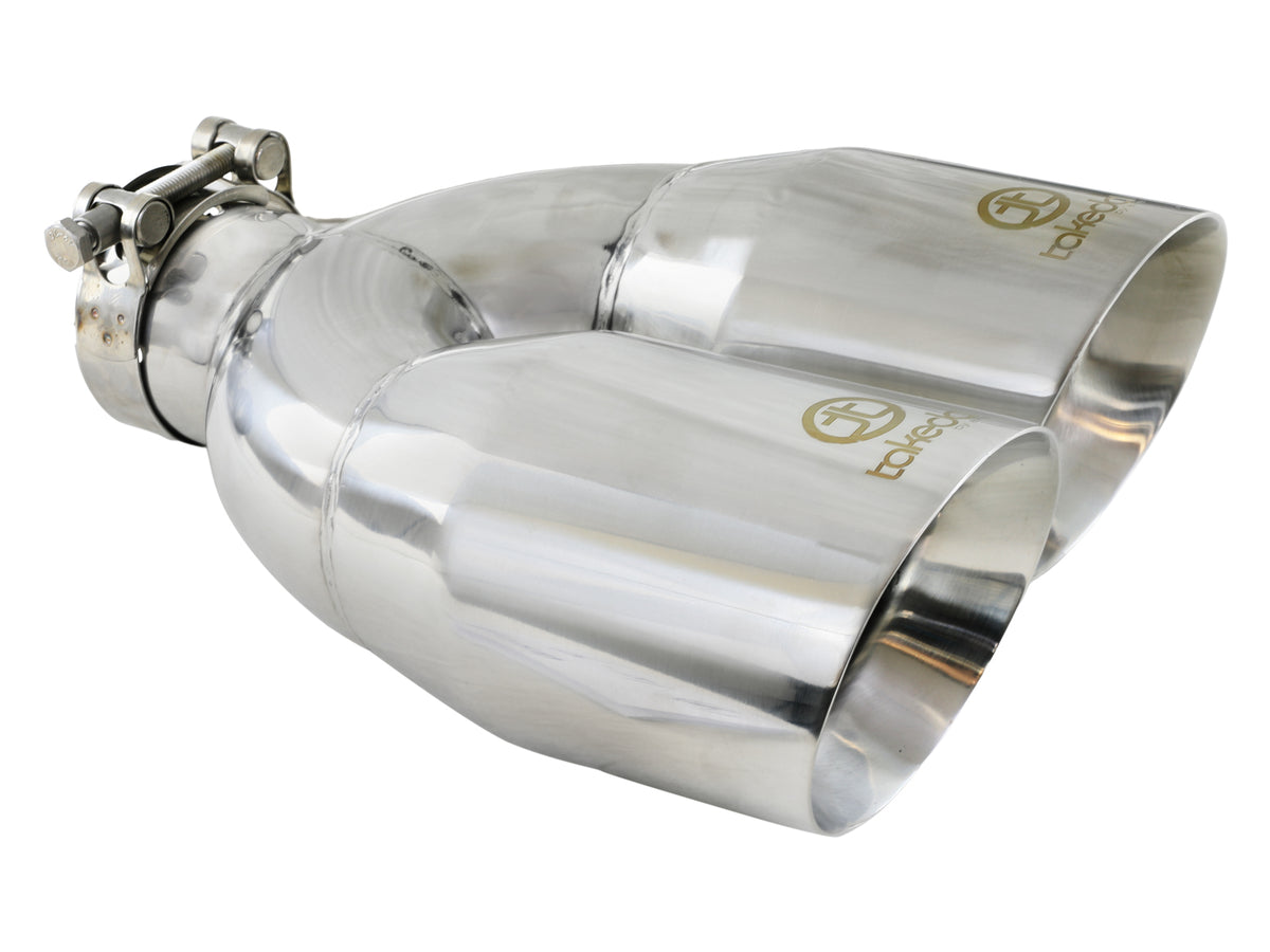 aFe Takeda 304 Stainless Steel Clamp-on Exhaust Tip Polished - 49T25484-P121